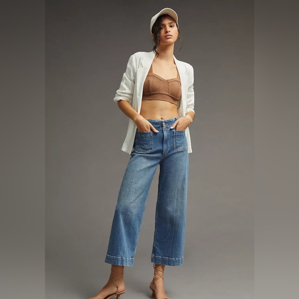 NWT Anthropologie Pilcro Skipper Cropped Denim sz30
